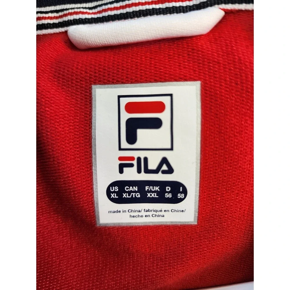Fila Mens XL Western & Southern Open Cincinnati Tennis Track Jacket Red Navy